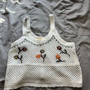 Crochet Floral Tank Top